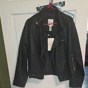 Vegan Women's Black Leather Jacket